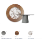 TAVOLO ATRIUM KER-WOOD ROUND Ø180x74,5H - FUME/NOCE