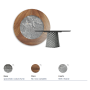 TAVOLO ATRIUM KER-WOOD ROUND Ø180x74,5H - FUME/NOCE