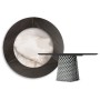 TAVOLO ATRIUM KER-WOOD ROUND Ø160x74,5H - FUME/ROVERE