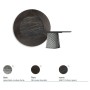 TAVOLO ATRIUM KER-WOOD ROUND Ø160x74,5H - FUME/ROVERE