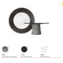 TAVOLO ATRIUM KER-WOOD ROUND Ø180x74,5H - FUME/ROVERE