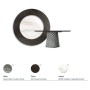 TAVOLO ATRIUM KER-WOOD ROUND Ø180x74,5H - FUME/ROVERE