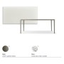 TAVOLO BOULEVARD 160x90x75H - BASE TITANIO