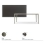 TAVOLO BOULEVARD 160x90x75H - BASE TITANIO