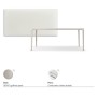TAVOLO BOULEVARD 160X90X75H - BASE PEARL