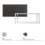 TAVOLO BOULEVARD 160X90X75H - BASE PEARL