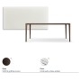 TAVOLO BOULEVARD 180X90X75H - BASE BRONZO