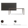 TAVOLO BOULEVARD 180X90X75H - BASE BRONZO