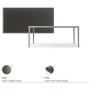 TAVOLO BOULEVARD DRIVE 160/220x90x75h - BASE TITANIO