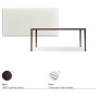 TAVOLO BOULEVARD DRIVE 160/220x90x75h - BASE BRONZO