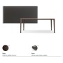 TAVOLO BOULEVARD DRIVE 160/220x90x75h - BASE BRONZO