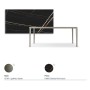 TAVOLO BOULEVARD KERAMIK 160X90X75H - BASE TITANIO