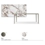 TAVOLO BOULEVARD KERAMIK 160X90X75H - BASE TITANIO