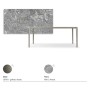 TAVOLO BOULEVARD KERAMIK 160X90X75H - BASE TITANIO
