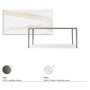 TAVOLO BOULEVARD KERAMIK 200X100X75H - BASE TITANIO