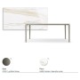 TAVOLO BOULEVARD KERAMIK 200X100X75H - BASE TITANIO