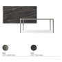 TAVOLO BOULEVARD KERAMIK 200X100X75H - BASE TITANIO