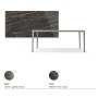 TAVOLO BOULEVARD KERAMIK 200X100X75H - BASE TITANIO