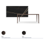 TAVOLO BOULEVARD KERAMIK 160X90X75H - BASE BRONZO
