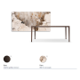 TAVOLO BOULEVARD KERAMIK 160X90X75H - BASE BRONZO