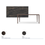 TAVOLO BOULEVARD KERAMIK 200X100X75H - BASE BRONZO