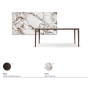 TAVOLO BOULEVARD KERAMIK 200X100X75H - BASE BRONZO