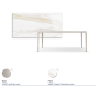 TAVOLO BOULEVARD KERAMIK 160X90X75H - PEARL BASE