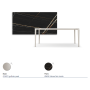 TAVOLO BOULEVARD KERAMIK 160X90X75H - BASE PEARL