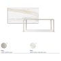 TAVOLO BOULEVARD KERAMIK 180X90X75H - BASE PEARL