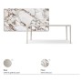 TAVOLO BOULEVARD KERAMIK DRIVE 160/220x90x75h - BASE PEARL