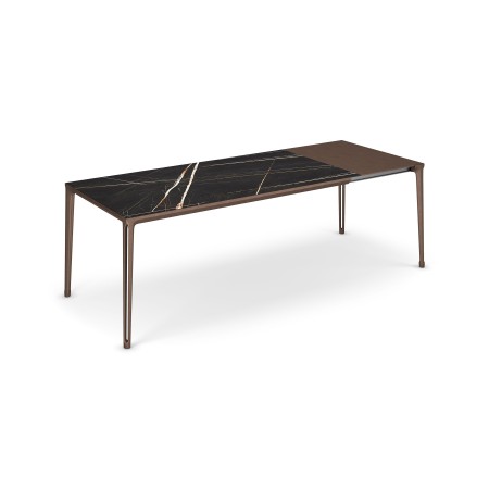TAVOLO BOULEVARD KERAMIK DRIVE 160/220x90x75h - BASE BRONZO