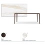 TAVOLO BOULEVARD KERAMIK DRIVE 160/220x90x75h - BASE BRONZO