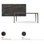 TAVOLO BOULEVARD KERAMIK DRIVE 160/220x90x75h - BASE BRONZO