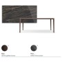 TAVOLO BOULEVARD KERAMIK DRIVE 160/220x90x75h - BASE BRONZO