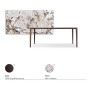TAVOLO BOULEVARD KERAMIK DRIVE 160/220x90x75h - BASE BRONZO