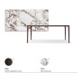 TAVOLO BOULEVARD KERAMIK DRIVE 160/220x90x75h - BASE BRONZO