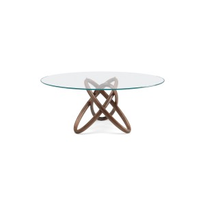 CARIOCA TABLE Ø130X75H - WALNUT BASE