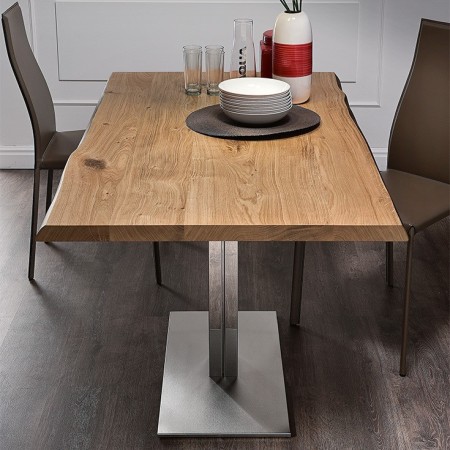 TAVOLO ELVIS WOOD 140x80x75h - BORDO IRREGOLARE (S)