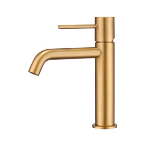 MONZA MONOMANDO LAVABO ORO SPAZZOLATO
