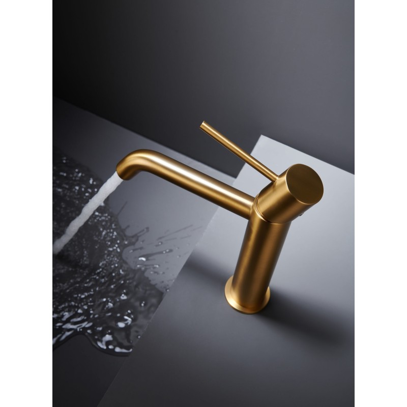Rubinetto Lavabo Monocomando Oro - Con Scarico Pop-Up E Design Moderno - Foto 2