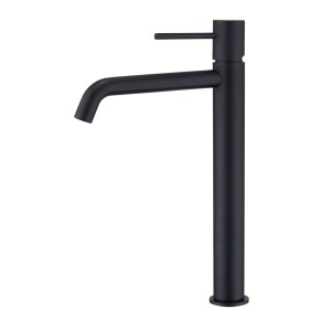 MONZA MONOMANDO LAVABO ALTO NEGRO MATE