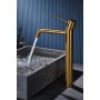MONZA MONOMANDO LAVABO ALTO ORO SPAZZOLATO
