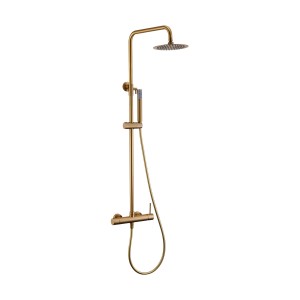 MONZA MECHANICAL SINGLE-CONTROL SHOWER COLUMN BRUSHED GOLD