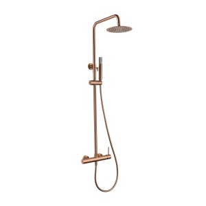 MONZA MECHANICAL SINGLE-LEVER SHOWER COLUMN BRUSHED ROSE GOLD