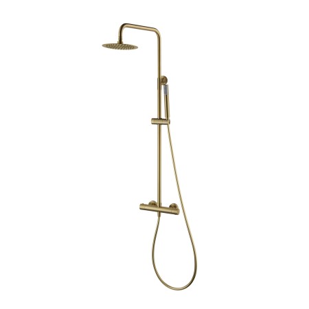 MONZA BRUSHED GOLD THERMOSTATIC SHOWER COLUMN