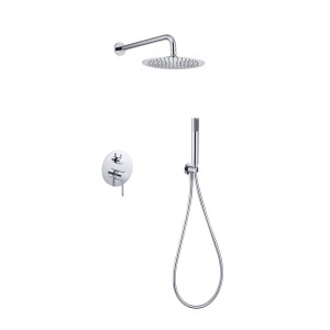 MONZA BUILT-IN SHOWER KIT WITH DIVERTER WITH SHOWERHEAD AND CHROME HANDSHOWER