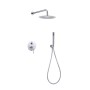 MONZA BUILT-IN SHOWER KIT WITH DIVERTER WITH SHOWERHEAD AND CHROME HANDSHOWER