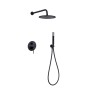 MONZA BUILT-IN SHOWER KIT WITH DIVERTER WITH SHOWER HEAD AND HAND SHOWER IN BLACK MATT
