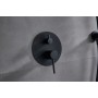 MONZA KIT DOCCIA A INCASSO CON DEVIATORE CON SOFFIONE E DOCCETTA NEGRO MATE