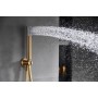MONZA BUILT-IN SHOWER KIT WITH DIVERTER WITH BRUSHED GOLD SHOWER HEAD AND HAND SHOWER